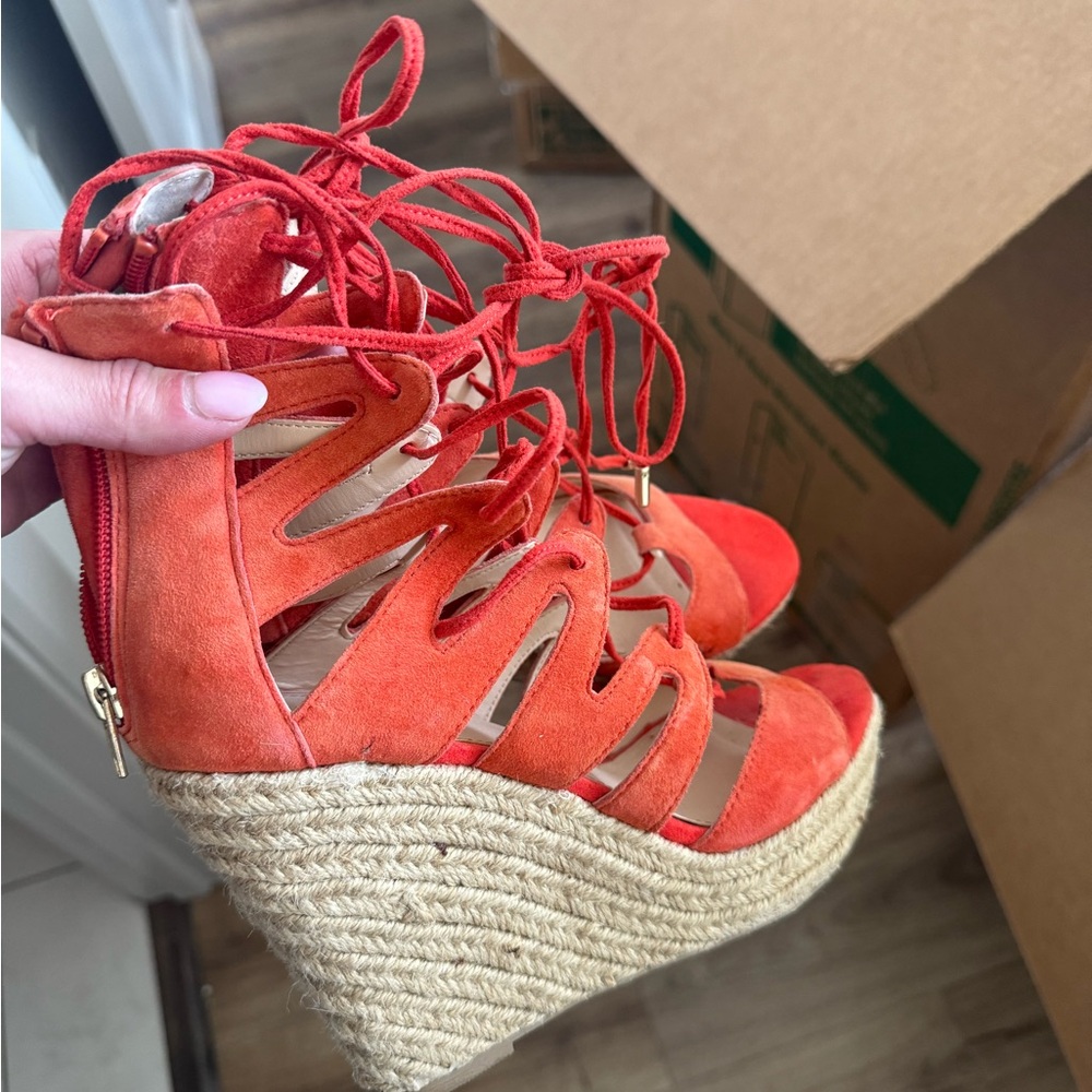 Saks Fifth Avenue Espadrille Platform Wedges